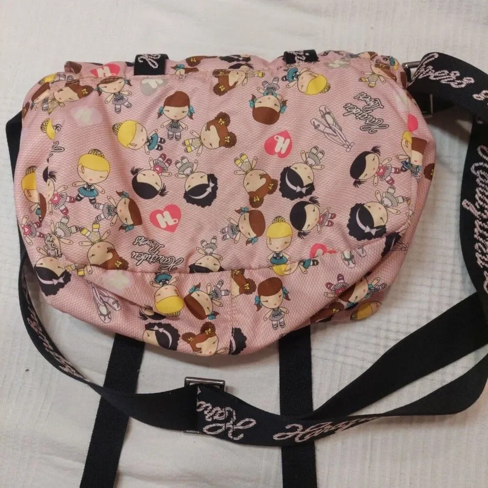 Y2K Harajuku Lovers Balerina Girls Dolls Pink Purse Messenger Bag Shoulder Strap